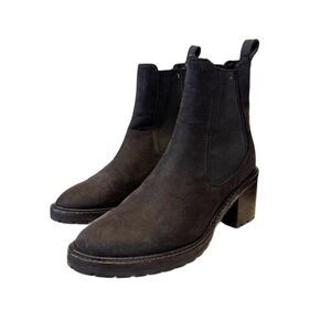 Thursday Boot Company Everyday Knockout Boots Black Chelsea Block Heel 6.5